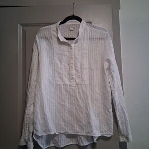 J. Crew White Button-Up Blouse